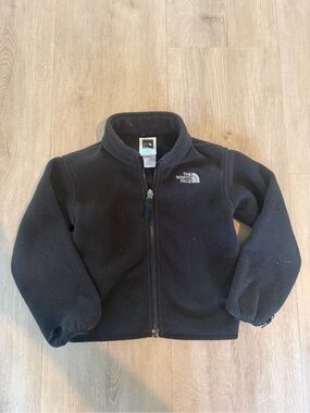 The North Face boys Black Fleece zip Jacket size 3T toddler